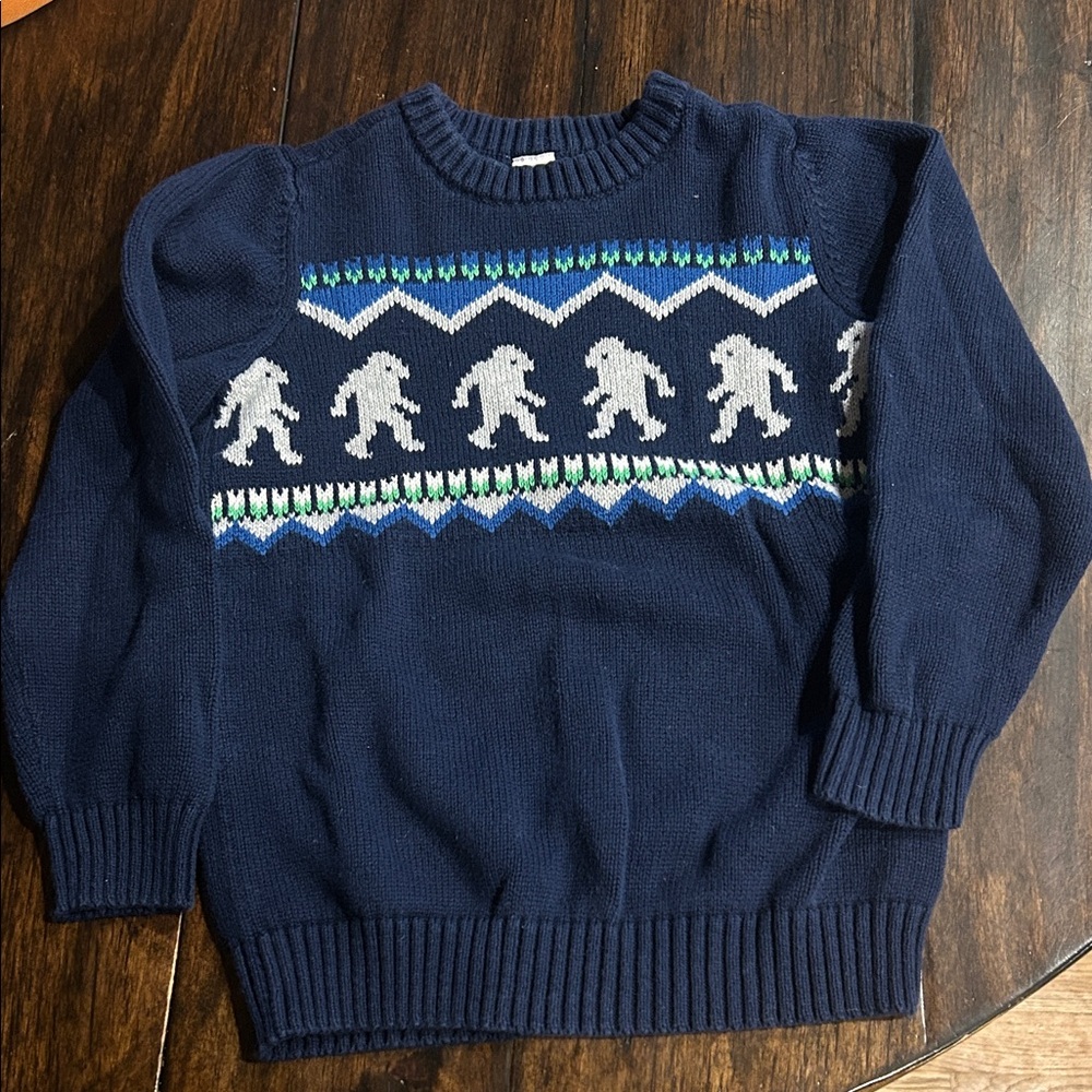 Carter's Navy Blue Sasquatch Crewneck Sweater